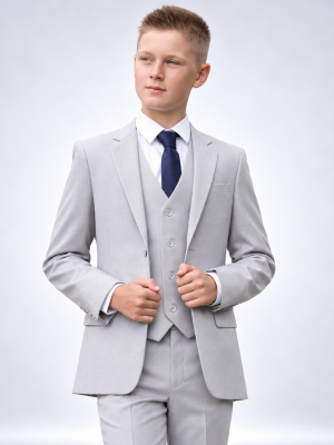 Boys 5 Piece Stone Suit