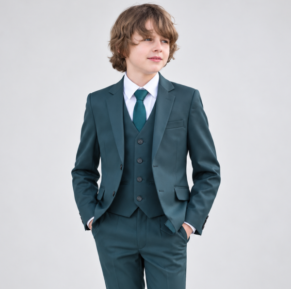 Teal Suit Studio Portrait