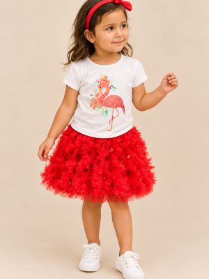 Girls 2 pc Flamingo Outfit