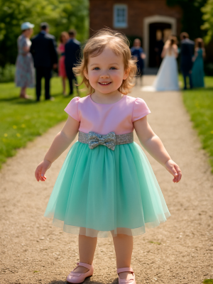 Girls Pink/Mint Girls Dress