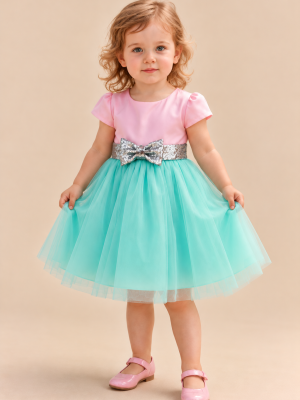 Girls Pink/Mint Girls Dress