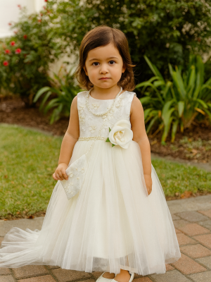 Girls Ivory Daisy Dress