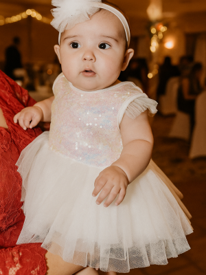 Girls Ivory Sparkle Dress