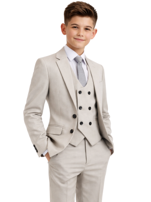 Boys 5 Piece Taupe Suit Milano Mayfair