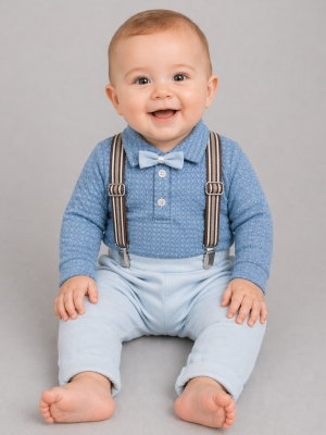 3 Piece Baby Boys Navy Outfit