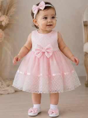 Baby Girls Pink Occasion Dress Set